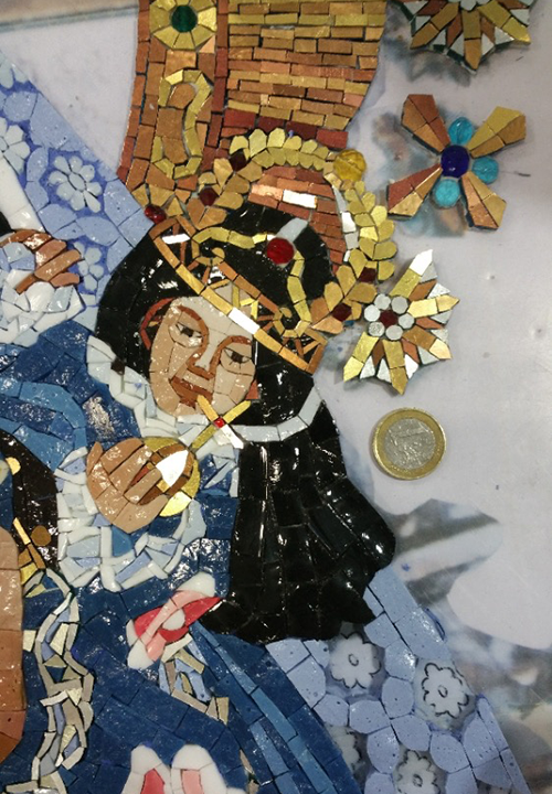 Realizzazione del mosaico per l'ambasciata della Bolivia in Vaticano