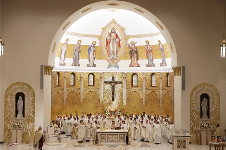 foto dell'inaugurazione della cattedrale di corpus christi