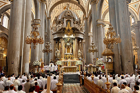 Inaugurazione della cattedrale di puebla