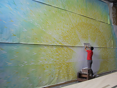 Making of the ceiling fresco